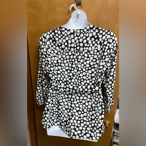 Lane Bryant Top Black & White 14 1X - Picture 7 of 8